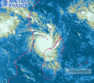 L'image satellite du cyclone tropical Hellen, ce dimanche ? 3 heures (heure de Mayotte)