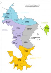 Carte des intercommunalités de Mayotte