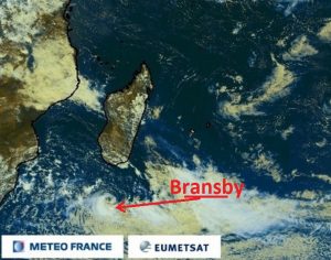 Bransby sur une image satellite de Météo France, le 5 ocotbre 2016