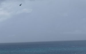 Coups de vent pendant le vol de l'hélicoptère de la gendarmerie