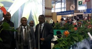 Le député Ibrahim Aboubacar sur le stand de Mayotte