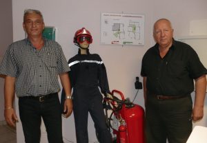 Michel Taillefer (à droite) et William Bronchain, vantent les mérites d'une formation incendie du 21ème siècle