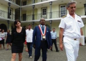 Le préfet Sorain avec Annick Girardin en 2016 à La Réunion