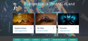 WebCup 2017: La page d'accueil du site de Goula Goula qui remporte la compétition