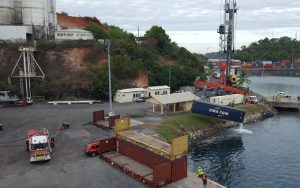 Le container est sorti de l'eau