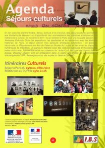 CUFR L'agenda culturel des séjours culturels de septembre à décembre 2017