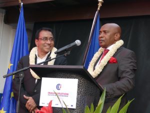 Mohamed Ali Hamid (à droite) et Ibrahim Patel, président de la CCI Réunion venu en voisin