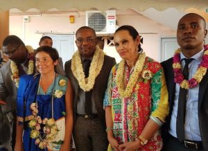 Annick Girardin avec des élus de Mayotte