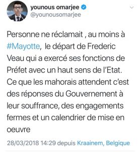 Le tweet de Younous Omarjee