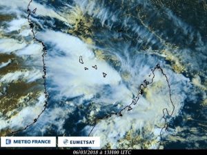 Amas nuageux au dessus de l'archipel des Comores ce mardi à 16h
